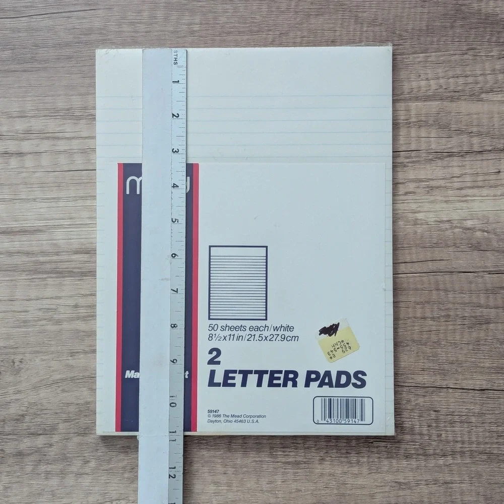Vintage Mead Refill 2 Letter Pads 8.5x11 Lined Management Series 59147 SEALED